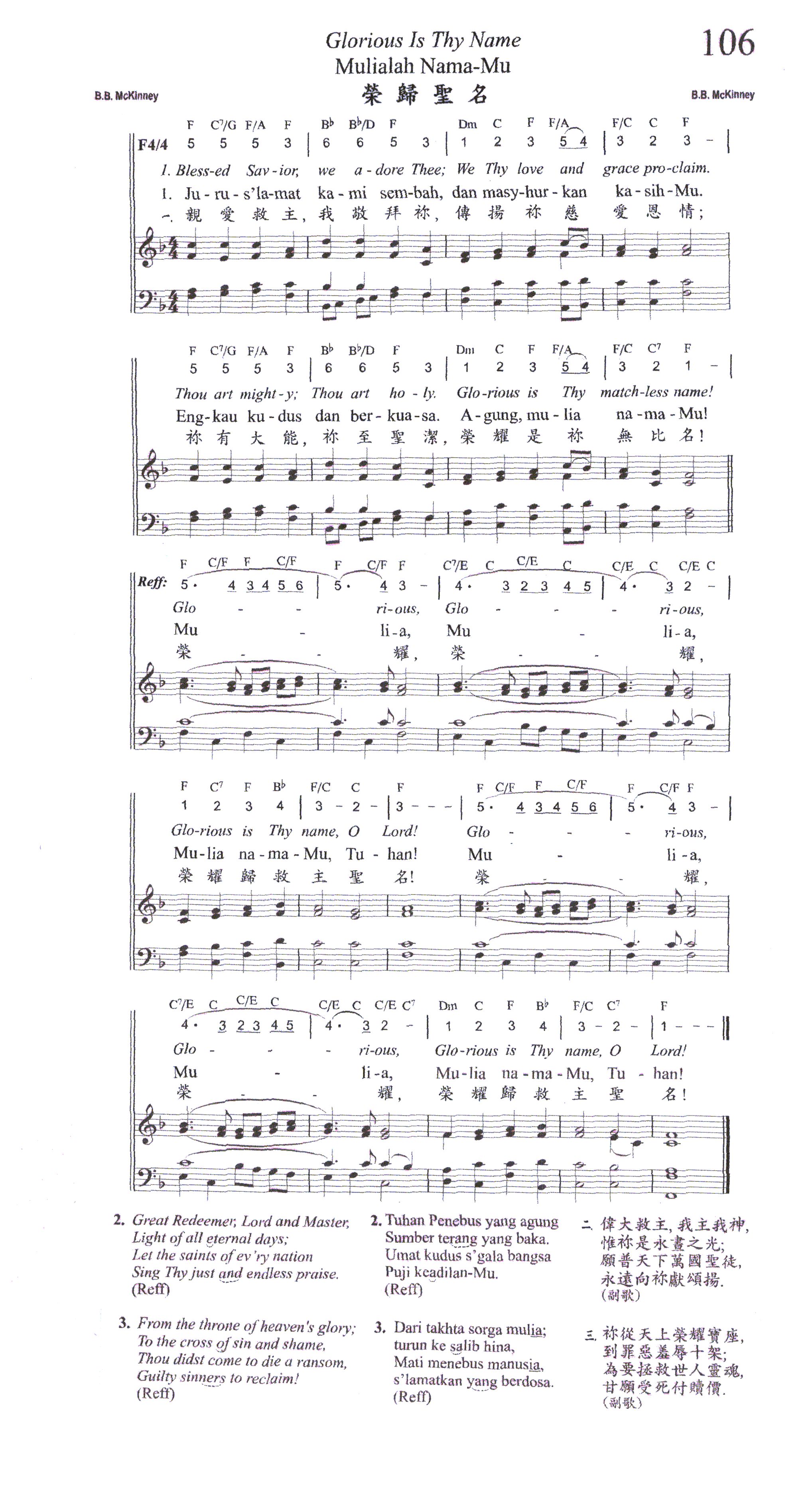 106 Mulialah Nama-Mu