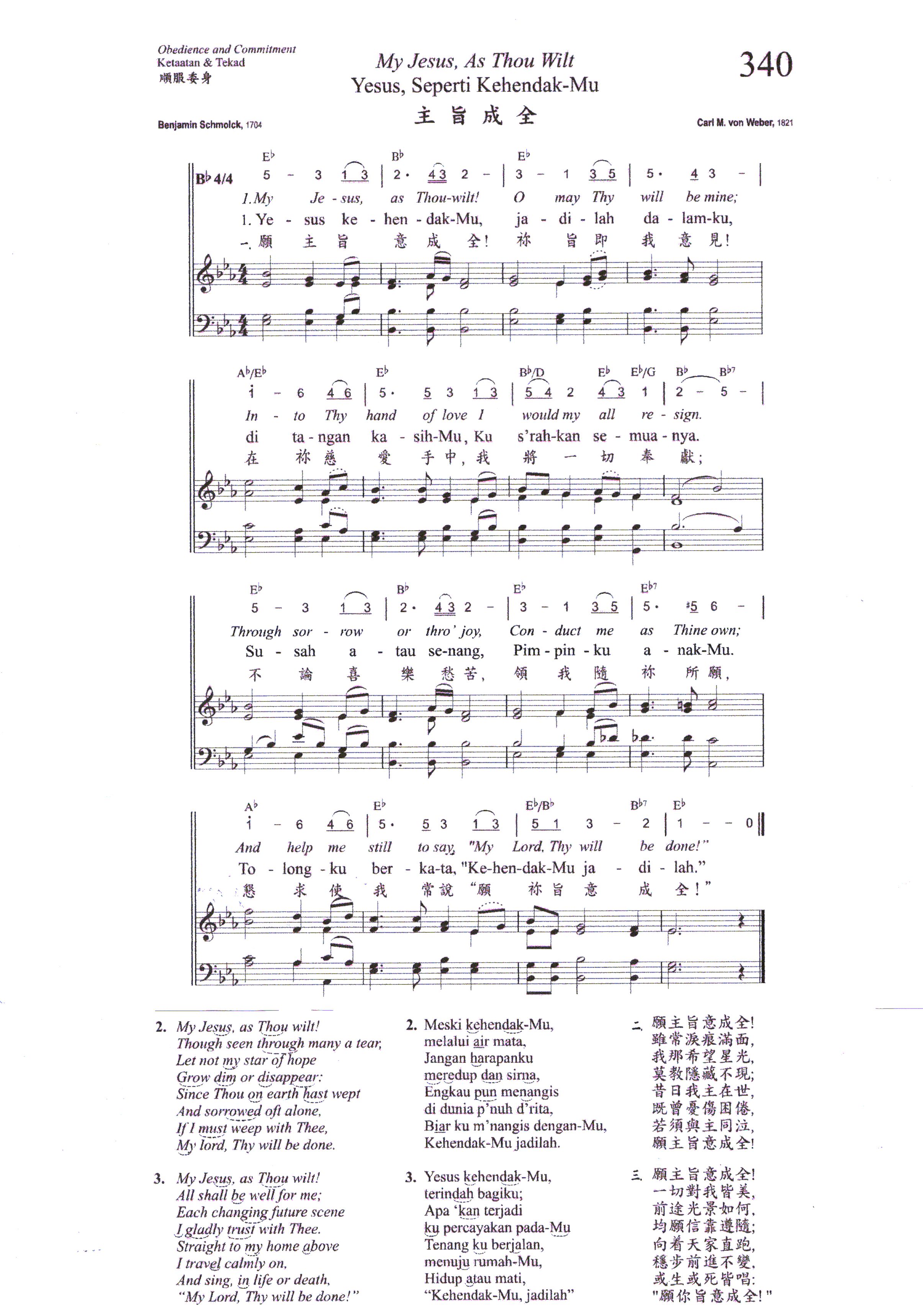 340 Yesus, Seperti Kehendak-Mu